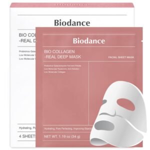 Biodance BIO COLLAGEN Hydrogel Mask - Deep Hydration & Pore Perfecting - Probiotics & Niacinamide - 4 Sheets