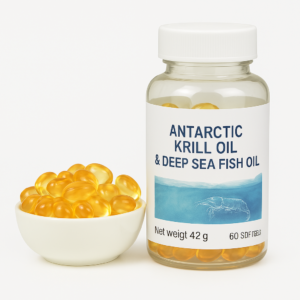 Antarctic Krill & Fish Oil Omega-3 Supplement – 60 Softgels for Heart, Joint & Brain Support