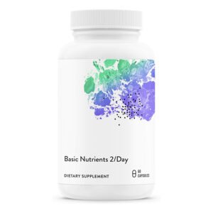 Basic Nutrients 2/Day Multivitamin Capsules – Complete Daily Vitamins & Minerals – 60 Caps