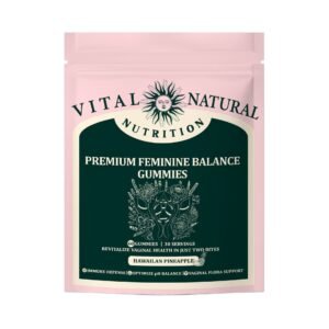 Premium Feminine Balance Gummies – Vegan, Gluten-Free Probiotic Support for Women’s Wellness – 60 Count