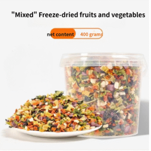400g Mixed Veggie Freeze-Dried Dog Snacks – 9-in-1 Fruit & Vegetable Blend – Non-GMO, No Additives – Digestive Aid for Small, Medium & Large Dogs